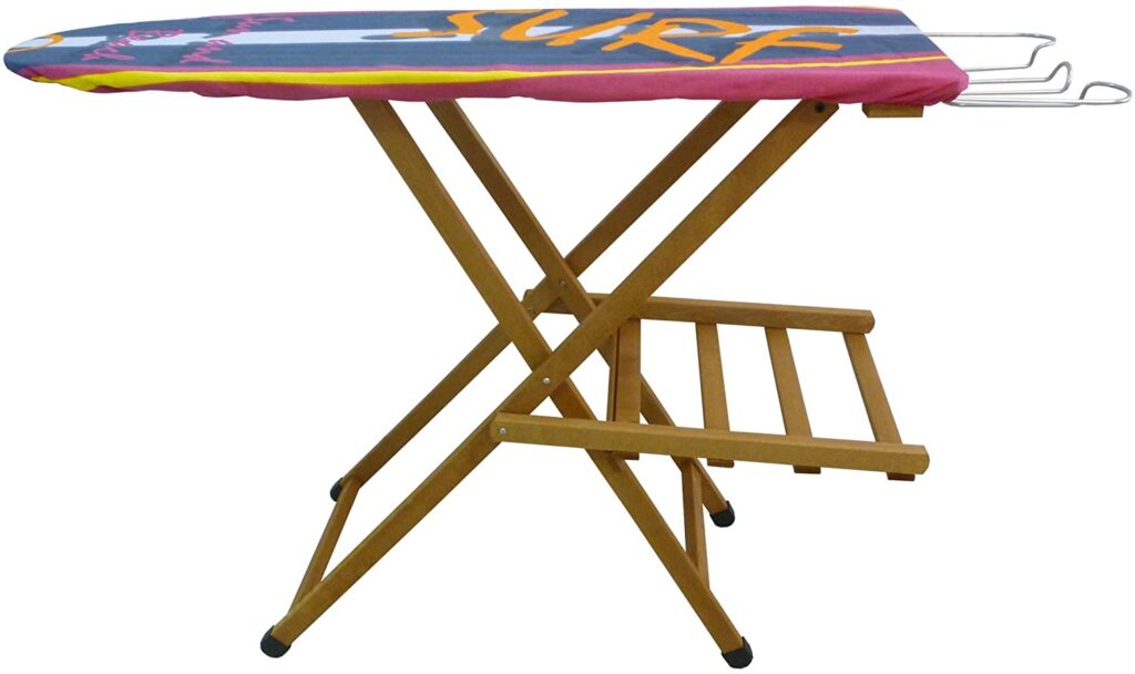TEOREMA 40653 Tabla De Planchar De Madera Con Accesorios, Altura 55 Cm, Juguete De Imitación Para Niños